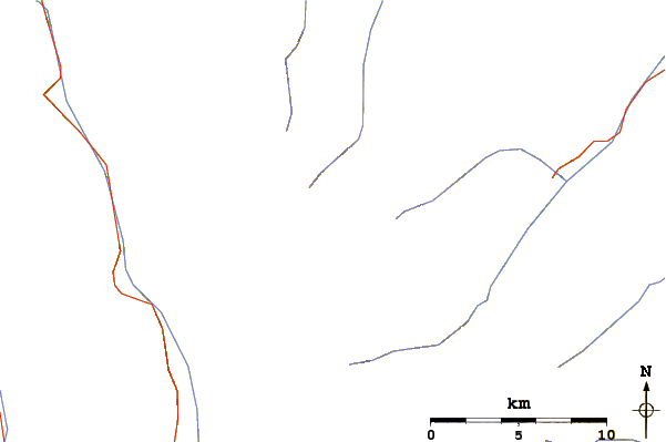 Roads and rivers around Lisenser Fernerkogel