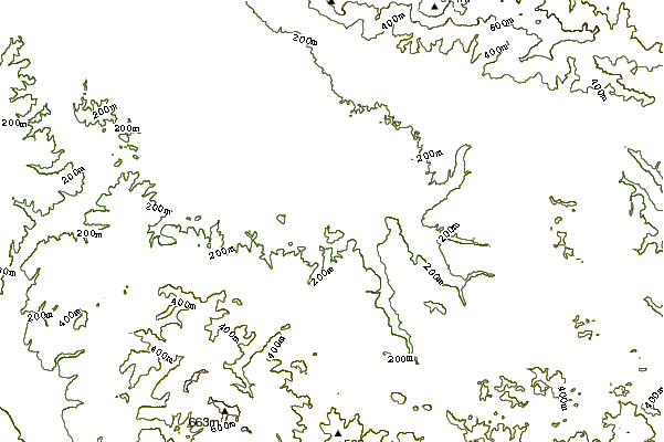 Mountain peaks around Lisina