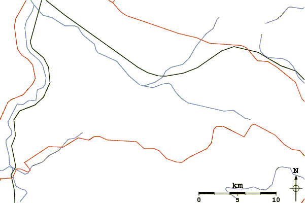 Roads and rivers around Lisina