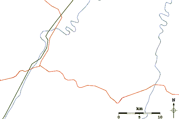 Roads and rivers around Little Cacapon Mountain