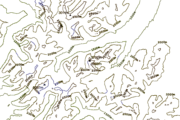 Mountain peaks around Little Chief Mountain