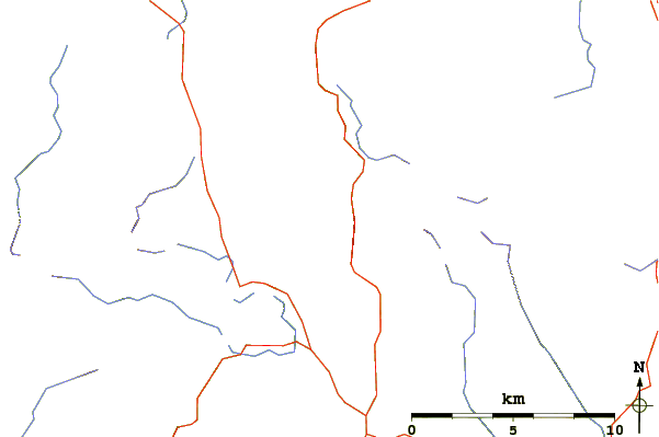 Roads and rivers around Little Hart Crag