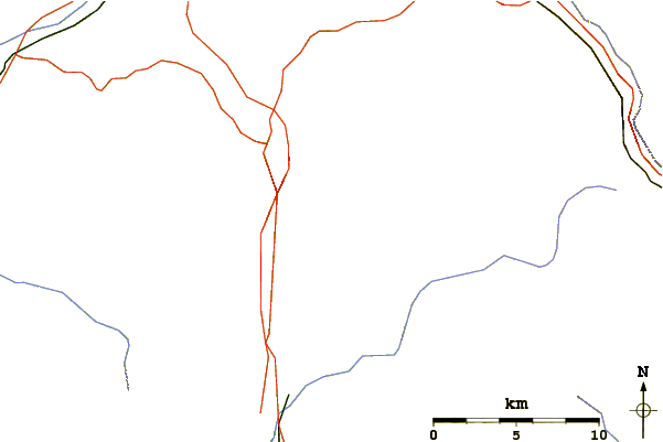 Roads and rivers around Little Haystack Mountain (New Hampshire)