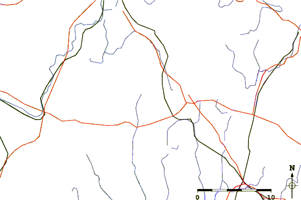 Roads and rivers around Little Monadnock Mountain