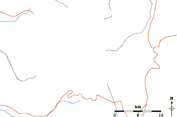 Roads and rivers around Little Tahoma