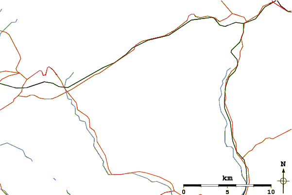 Roads and rivers around Llwytmor