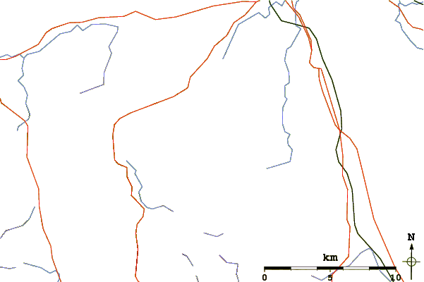 Roads and rivers around Loadpot Hill