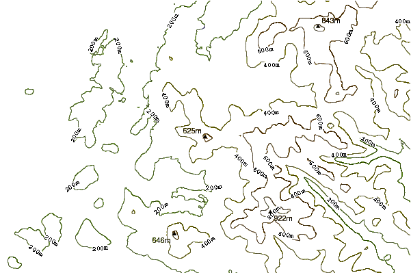 Mountain peaks around Lobawn