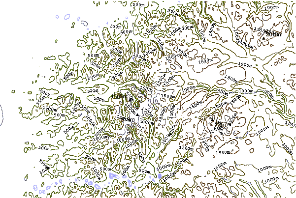 Mountain peaks around Lodalskåpa