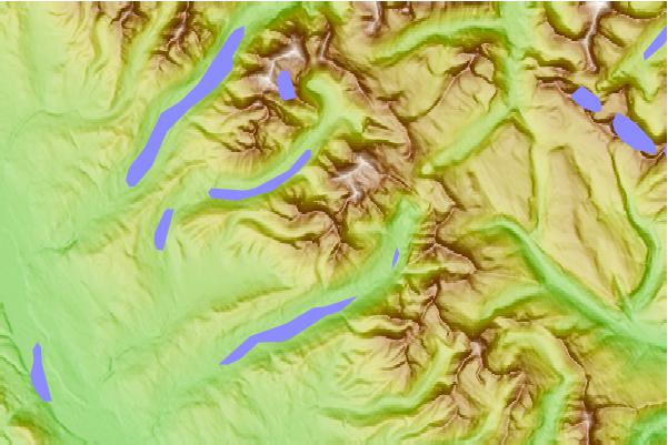 Surf breaks located close to Logging Mountain