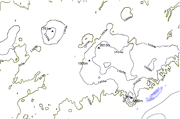 Mountain peaks around Loki-fogrufjoll