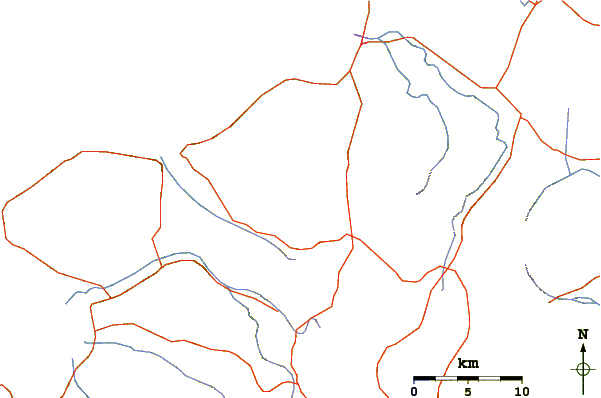 Roads and rivers around Lokon-empung