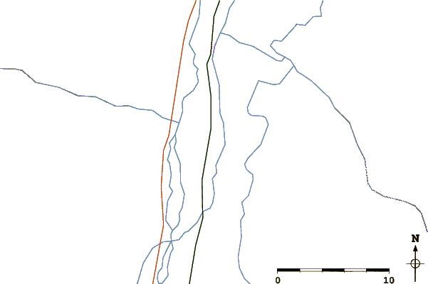 Roads and rivers around Lolo Peak