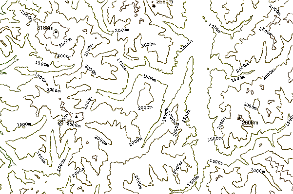 Mountain peaks around Loma Blanca