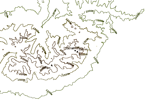 Mountain peaks around Lomnicky Stit