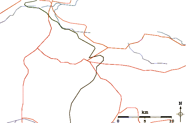 Roads and rivers around Lone Butte (British Columbia)