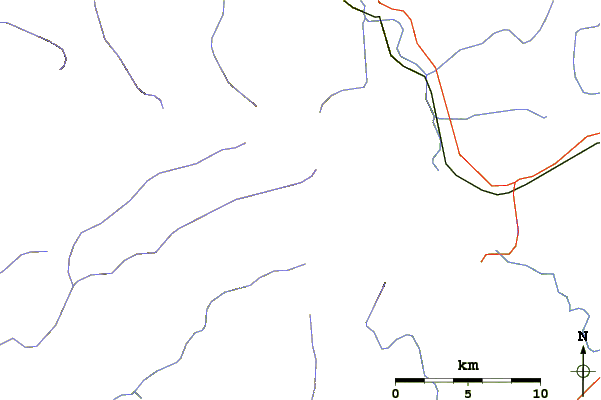 Roads and rivers around Lone Mountain (New York)