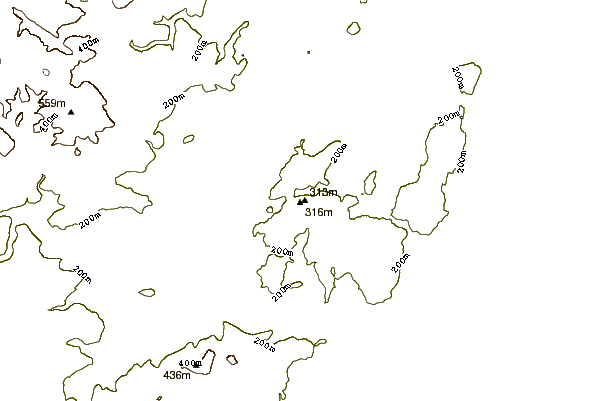 Mountain peaks around Long Crag