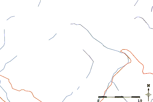 Roads and rivers around Longfellow Peak