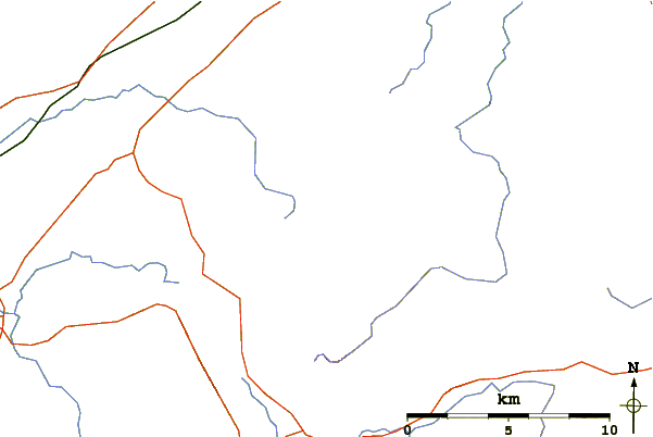 Roads and rivers around Longlands Fell