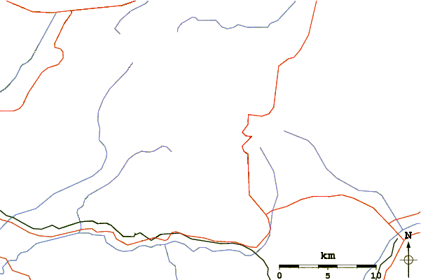 Roads and rivers around Lonquimay