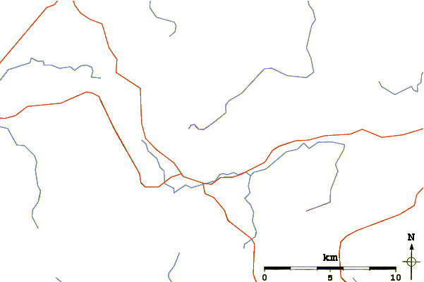 Roads and rivers around Lonscale Fell