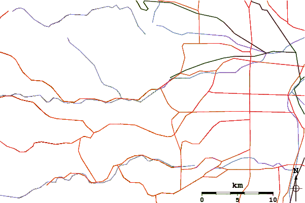 Roads and rivers around Lookout Mountain (Colorado)