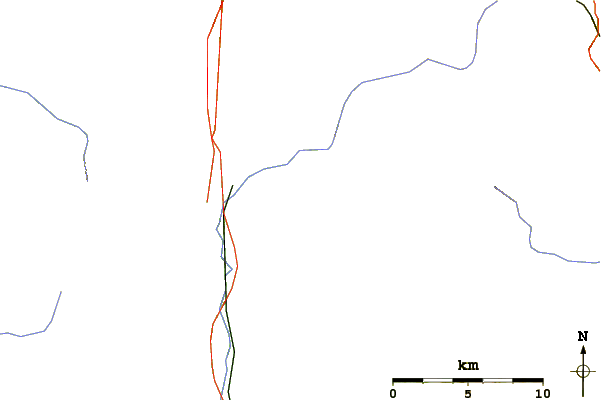 Roads and rivers around Loon Mountain