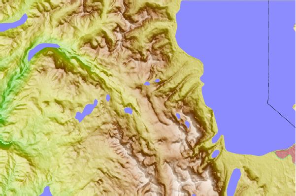 Surf breaks located close to Lost Corner Mountain