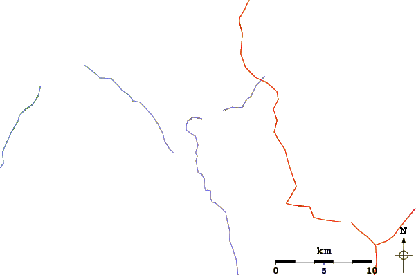 Roads and rivers around Lost Corner Mountain