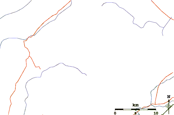 Roads and rivers around Lost Lake Ridge