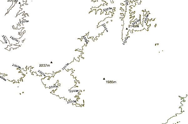 Mountain peaks around Lost Peak