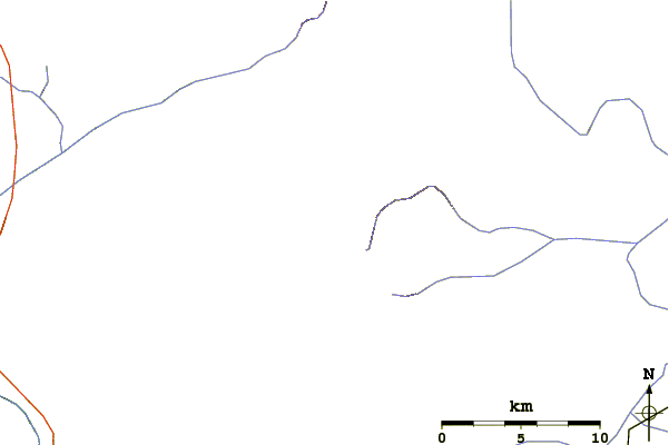 Roads and rivers around Lost Ranger Peak