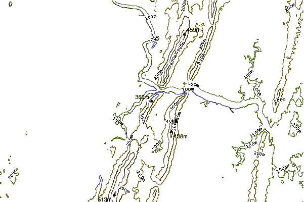 Mountain peaks around Loudoun Heights (Mountain)