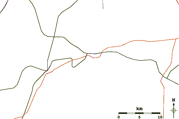 Roads and rivers around Loudoun Heights (Mountain)