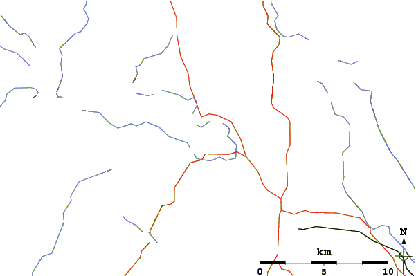 Roads and rivers around Loughrigg Fell