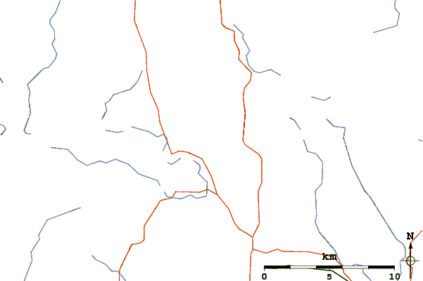 Roads and rivers around Low Pike