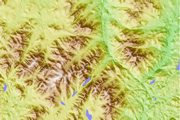 Surf breaks located close to Lower Wolfjaw Mountain