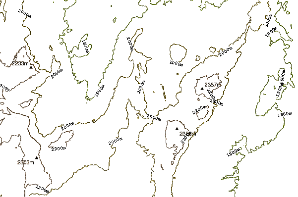 Mountain peaks around Lucero volcanic field