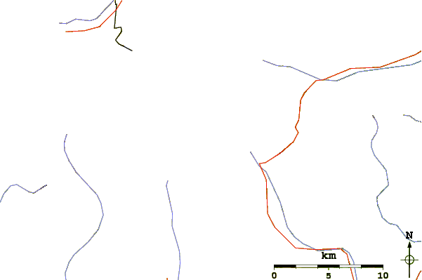 Roads and rivers around Ludwigshöhe (Monte Rosa)