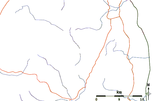 Roads and rivers around Luggala