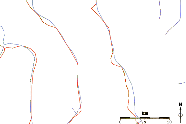 Roads and rivers around Luibiskogel