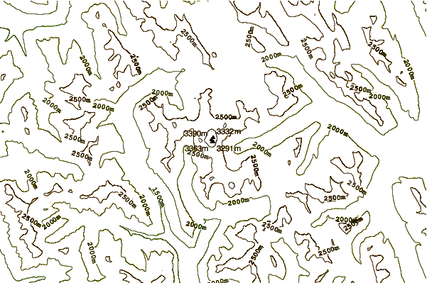 Mountain peaks around Lunette Peak