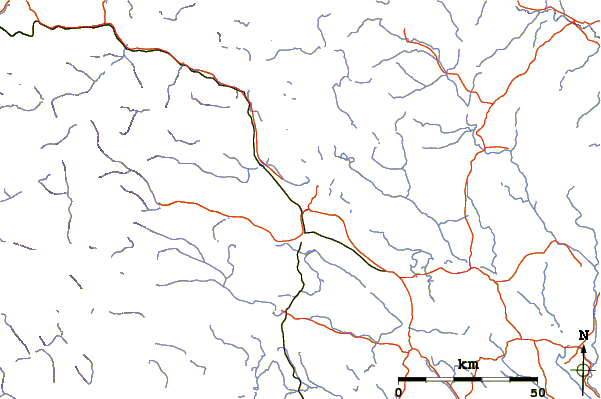 Roads and rivers around Luossavaara