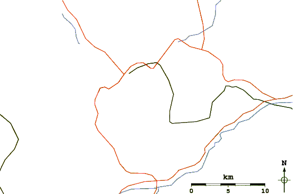 Roads and rivers around Lyon Mountain (Clinton County, New York)