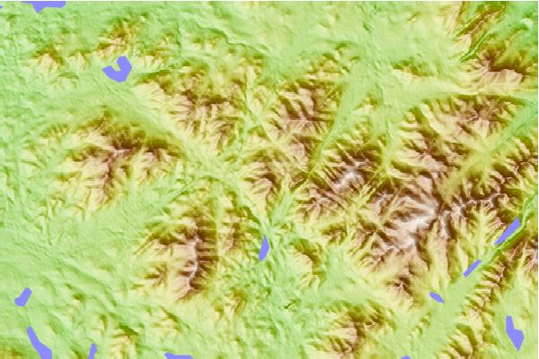 Surf breaks located close to MacNaughton Mountain