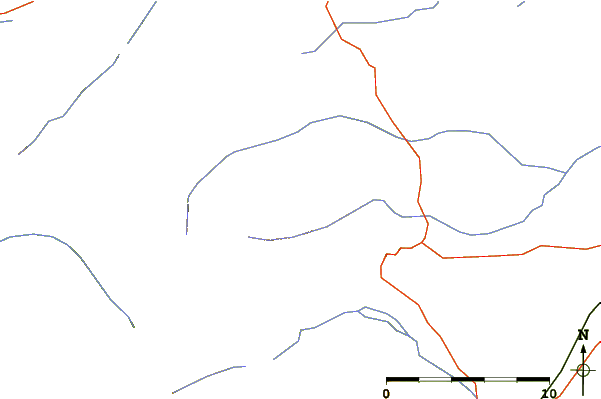 Roads and rivers around Mad Wolf Mountain