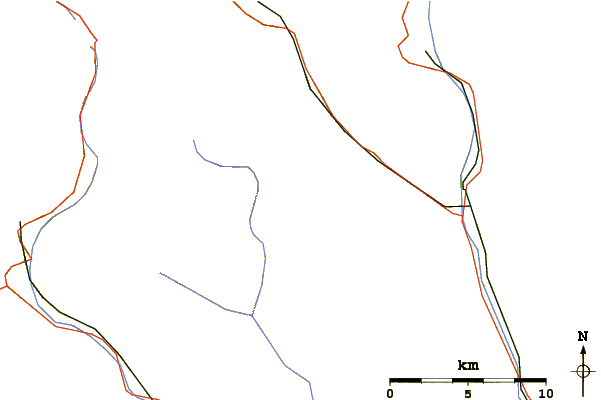 Roads and rivers around Madom Gröss