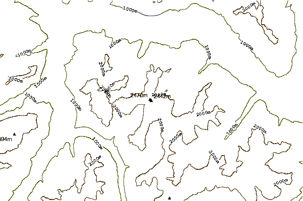 Mountain peaks around Magerrain