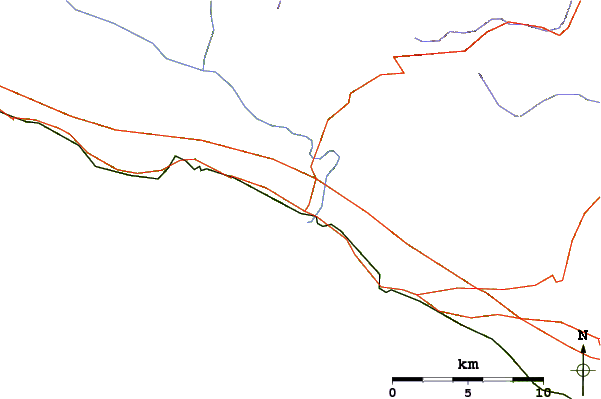 Roads and rivers around Maggiorasca